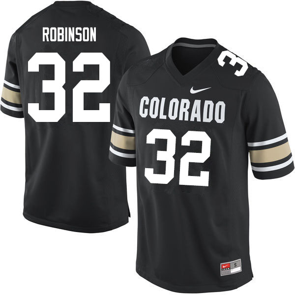 Men #32 Ray Robinson Colorado Buffaloes College Football Jerseys Sale-Home Black - Click Image to Close